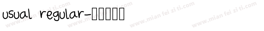 usual regular字体转换